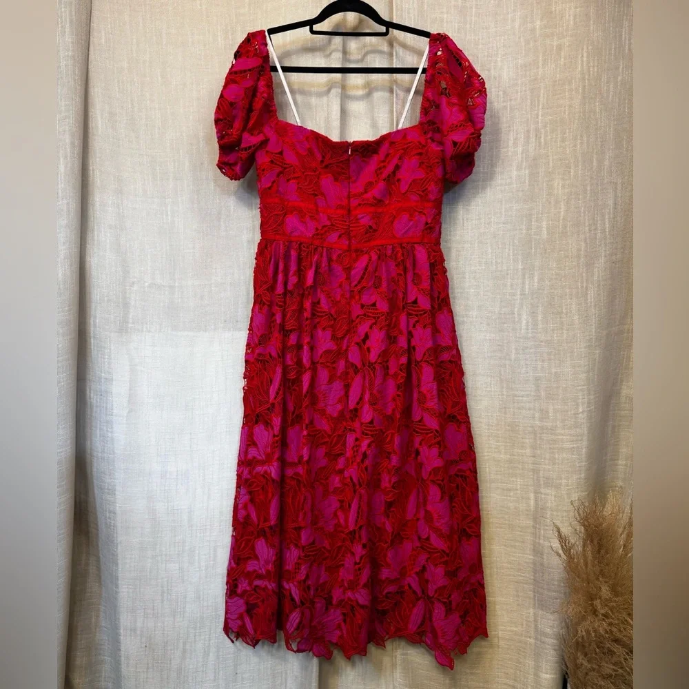 ML Monique Lhuillier Off the Shoulder Dress Size 12 - Picture 6 of 11